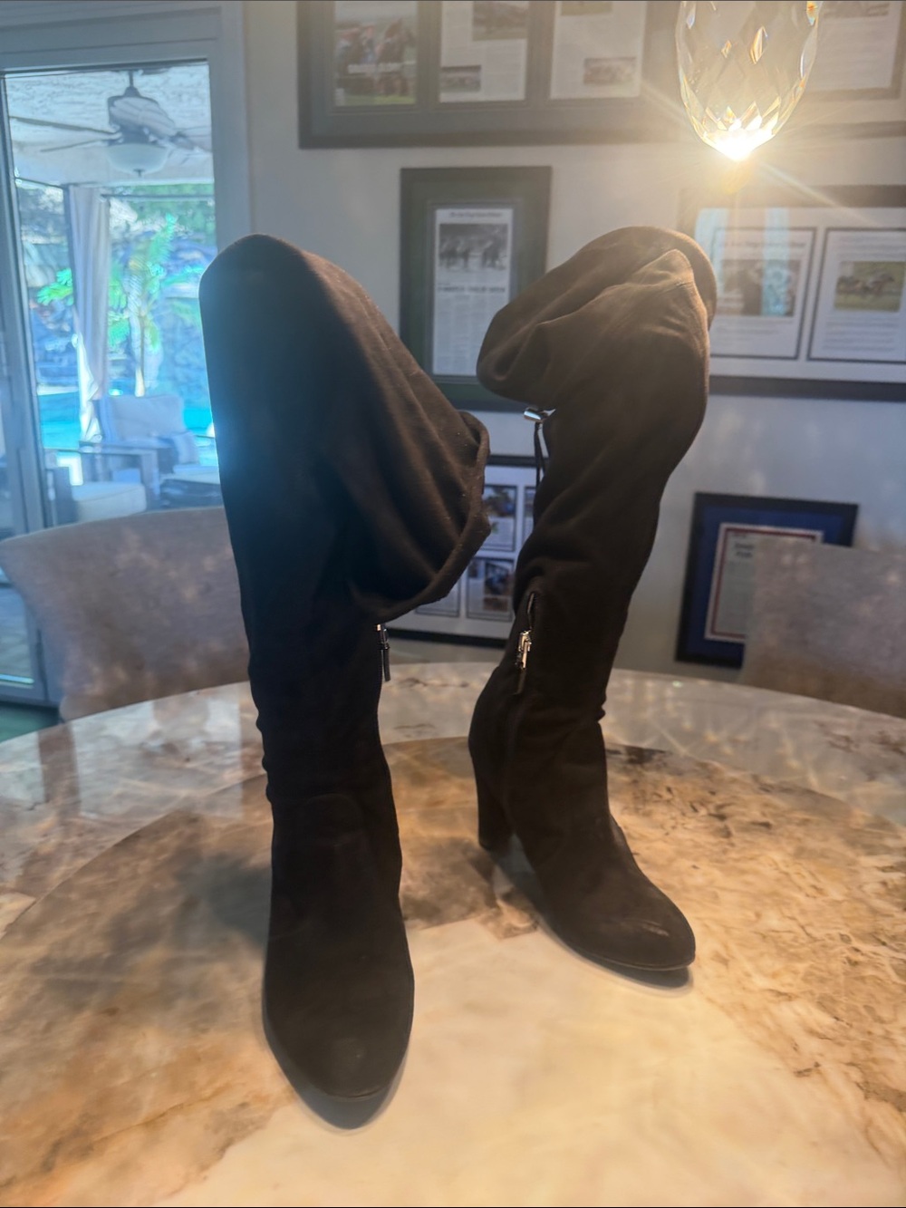 Sam Edelman Black Over-the-Knee Slouch Boots